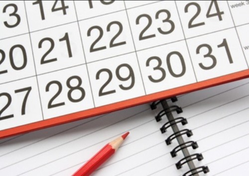 A calendarização para esta semana