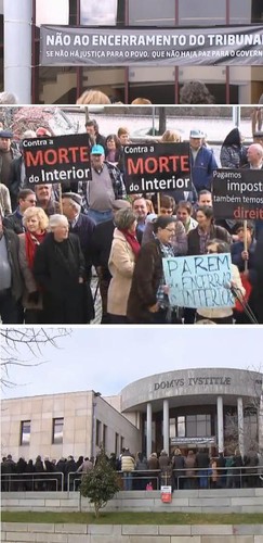 Manif Contra Encerramento de Tribunal