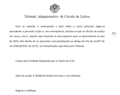 Aposentação (Pedidos de 2013)