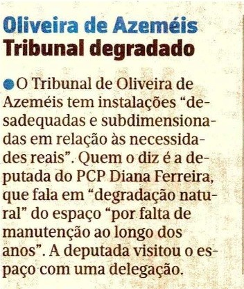 O Palácio da Justiça de Oliveira de Azeméis