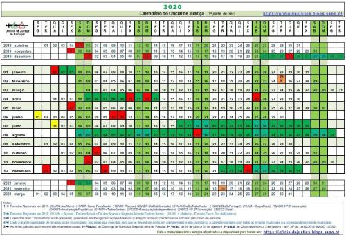 Já disponível para baixar o Calendário OJ 2020