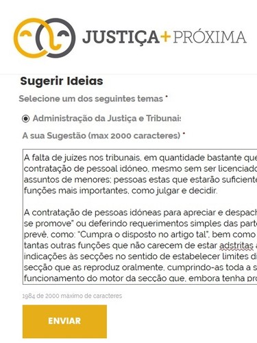 As Propostas da ASJP sobre os OJ