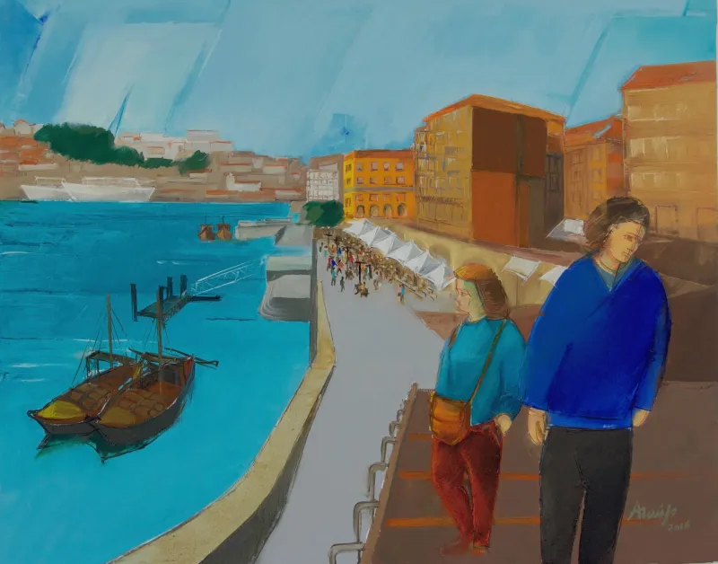 “Na Ribeira - Porto”  -  Manuel Araújo
