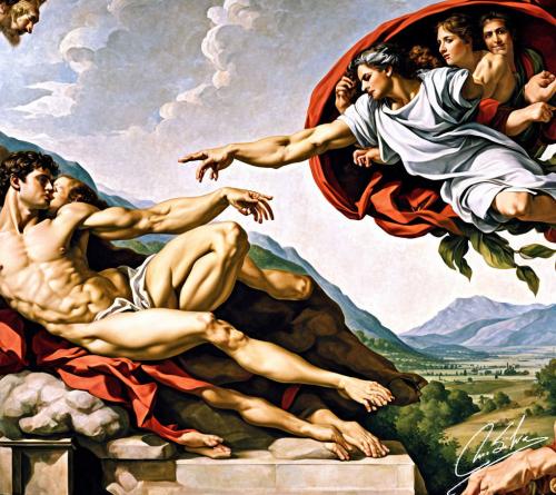 A15 A criação de Adão de Michelangelo by MárioSilva_ms