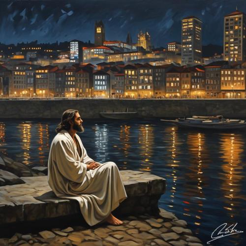 06 Jesus contemplando a Ribeira do Porto_ms