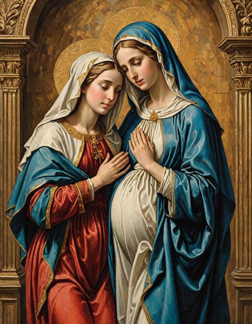 Isabel, a esposa de Zacarias, mãe de João Batista e prima de Maria
