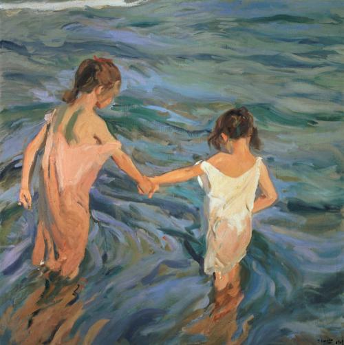 09 Crianças a tomar banho ao final da tarde (Children in the Sea) -Joaquin Sorolla y Bastida