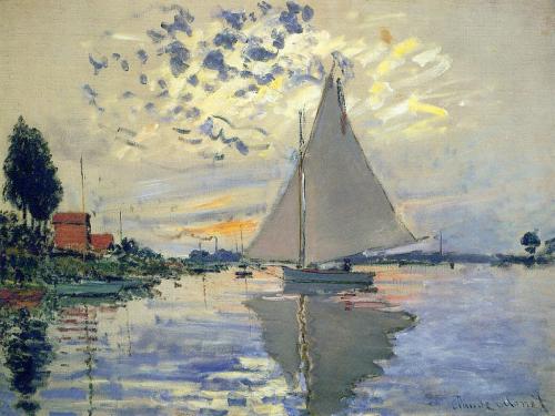 14 Sailboat at Le Petit-Gennevilliers, 1874 - Claude Monet