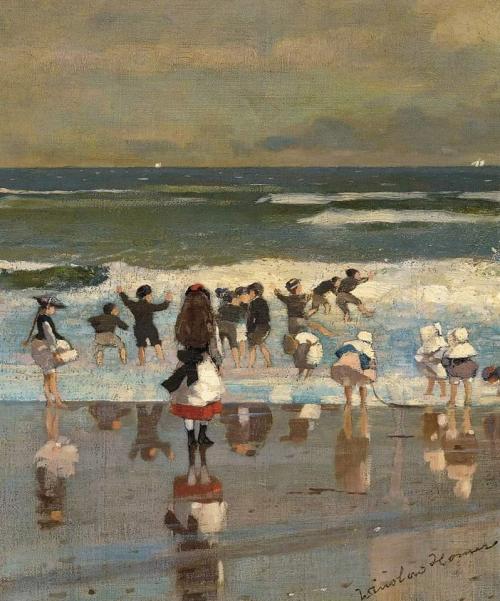 20 Crianças brincando no mar, 1869 - Winslow Homer (1836 - 1910