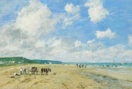 26 A praia de Deauville-Eugene Boudin
