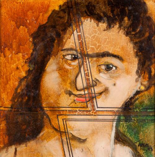 S22 Josefa com o brinco ou Retrato da Josefa (d’Ayala) de Óbidos no dia da sua admissão, 1971 - António Areal