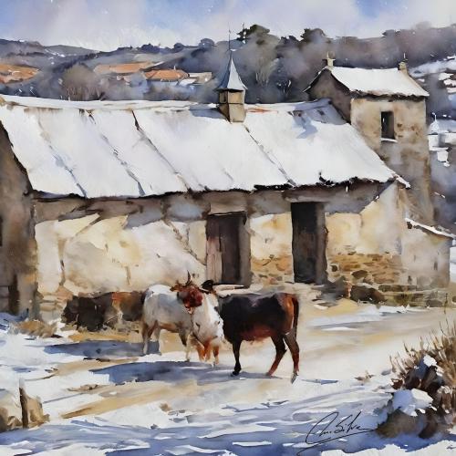 D06 As vacas fora do curral no meio da neve_Mário Silva_ms