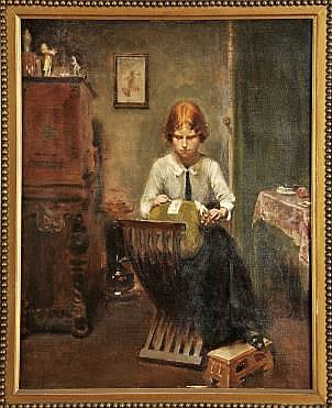 A12 Interior com figura feminina - Aurélia de Sousa - 1866-1922