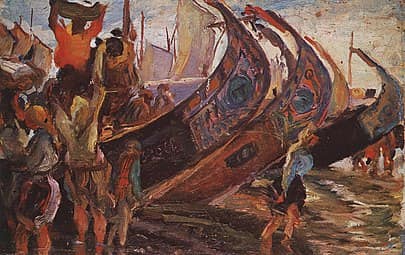 Mai26 Moliceiros - Adriano de Sousa Lopes (1879-1944)