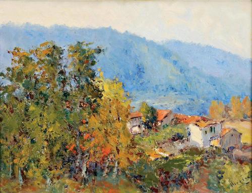 Jul09 Paisagem com casario_Jaime Murteira (1910-1986)