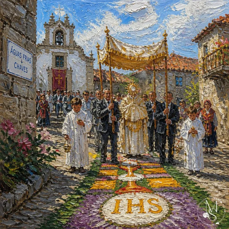 "Procissão do Corpo de Deus" – Mário Silva (IA)