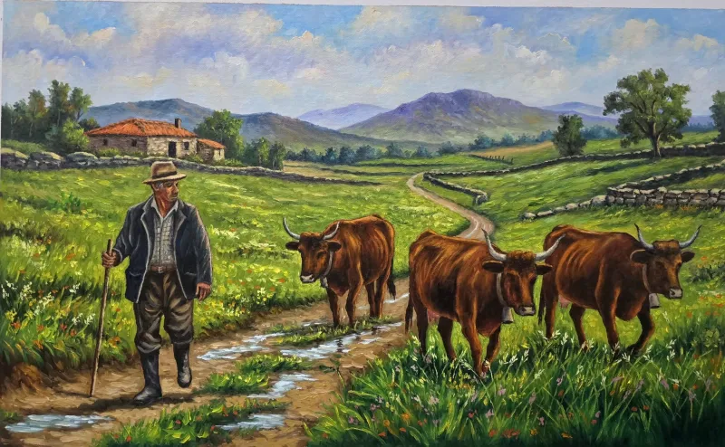 "(Cores da Terra) Pastoreio nos Lameiros do Barroso” - Alfredo Cabeleira
