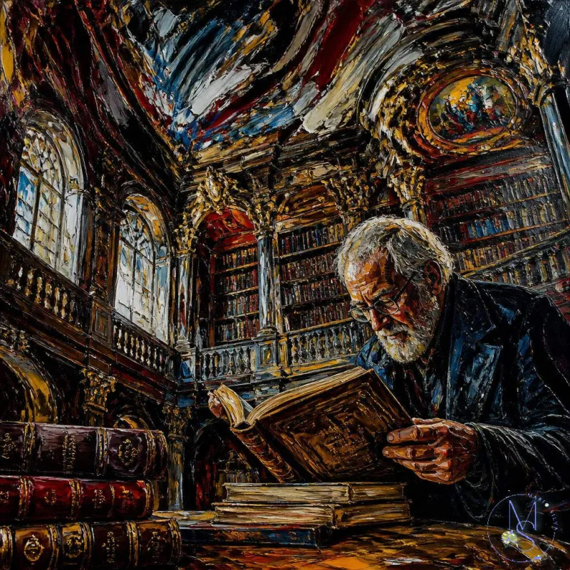 "A leitura - Dia Mundial das Bibliotecas" – Mário Silva (IA)