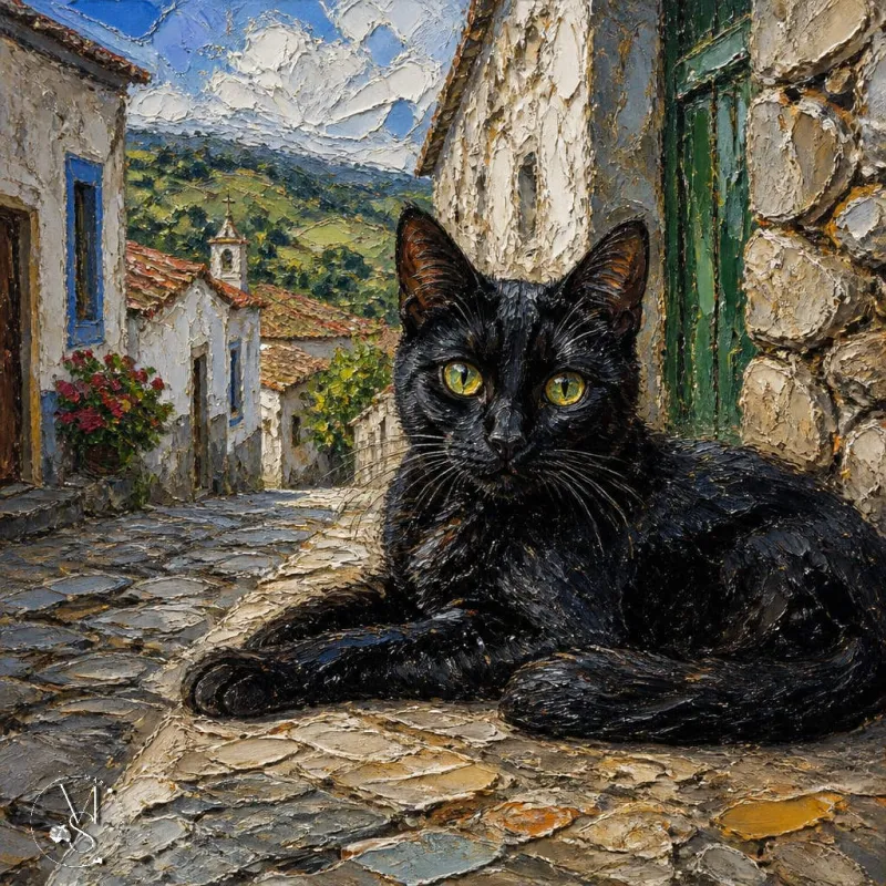 "Dia do Gato Preto" - Mário Silva (IA)