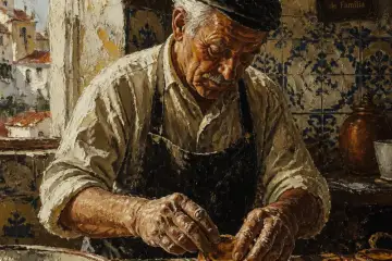 "Confecionando os famosos  pastéis de nata"