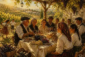 "Vindimas - almoço festivo" – Mário Silva (IA)