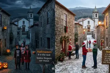 "HALLOWEEN é o dia em que todos fingem ser maus;  o NATAL é a época em que até as pessoas más  fingem ser boazinhas."