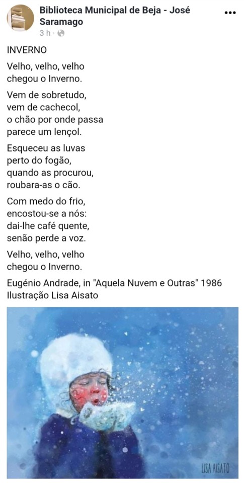 O Inverno estacionou por volta das 16 horas!