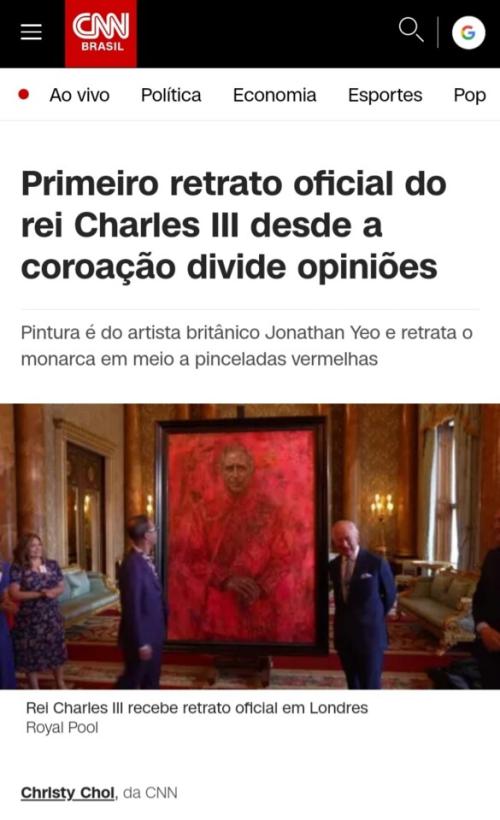 Retrato oficial do Rei Carlos III