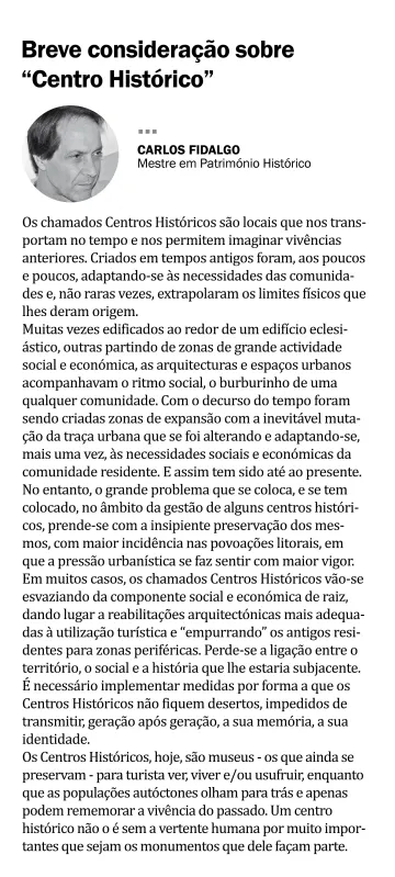 Breve consideração sobre “Centro Histórico”