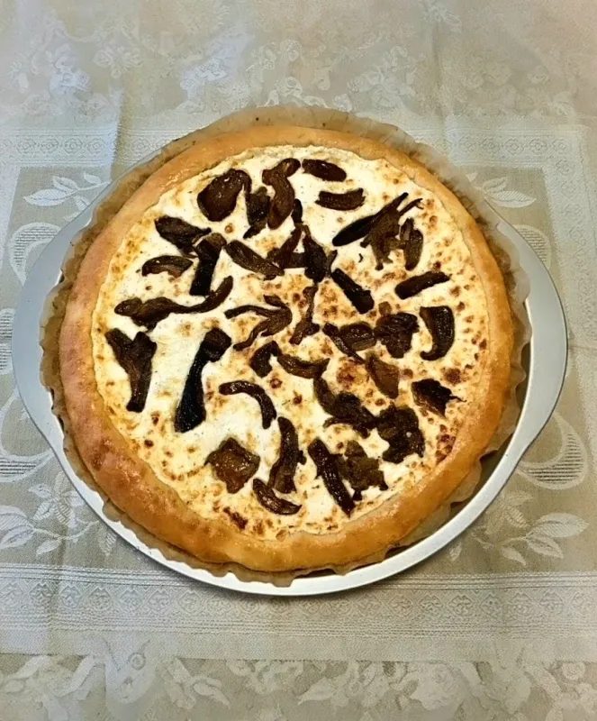Pizza de 4 Queijos e Cogumelos Porcini