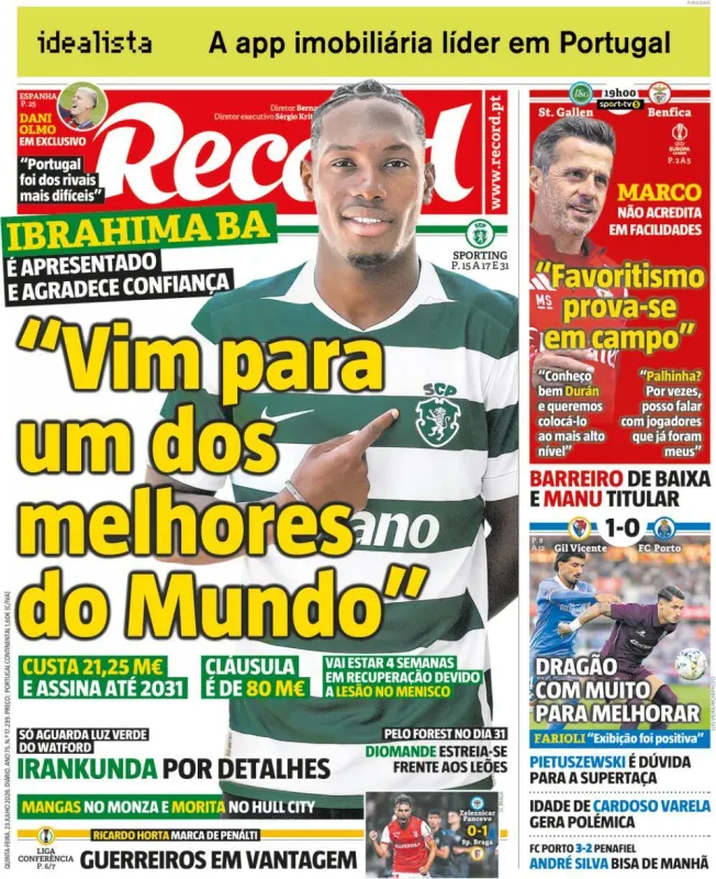 Benfica as 19