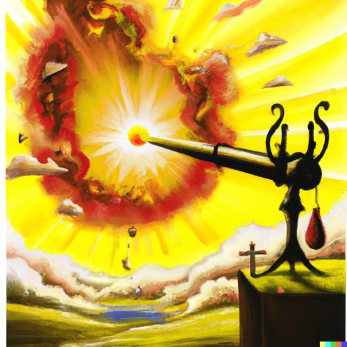 DALL·E 2023-03-06 22.30.32 - painting of iron gun