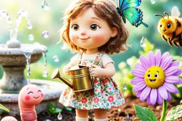 UMA BONECA NO JARDIM
