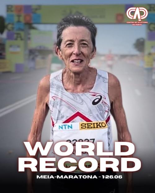 Aos 65 anos, Rosa Mota bate recorde mundial da meia-maratona