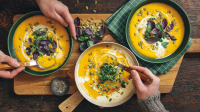 CREME DOURADO DE ABÓBORA E LEITE DE COCO
