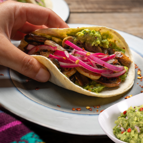 TACOS DE COGUMELOS | OPÇÃO ÓTIMA
