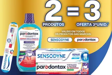 2 = 3 nas marcas Sensodyne e Parodontax