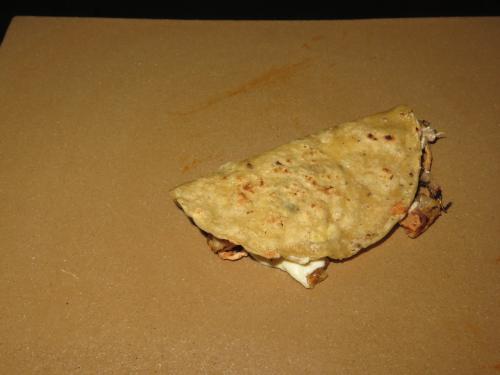 Quesadilla with chicharron and quelites Quesadilla with chicharron and quelites
