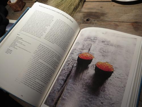 Wild trout roe served in a crust of dried pig&rsquo;s blood