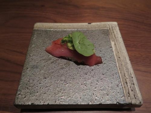 BLUEFIN OTORO fresh wasabi, green onion, nasturtium BLUEFIN OTORO fresh wasabi, green onion, nasturtium