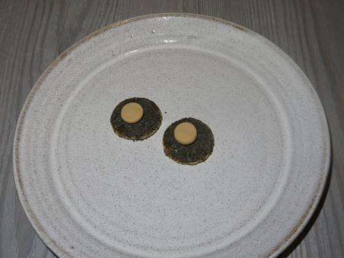 Sourdough pancake, seaweed, beef butter Sourdough pancake, seaweed, beef butter