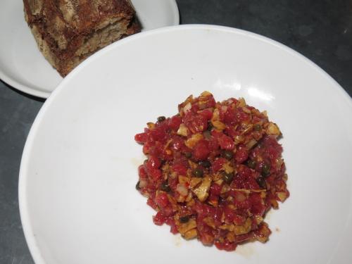 Beef tartare with sunchoke Beef tartare with sunchoke