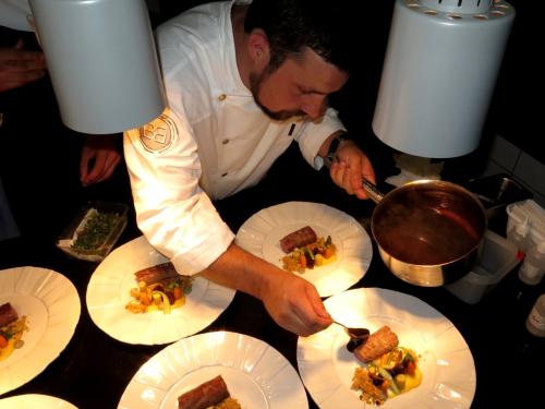 Andr&eacute; Silva na cozinha do BON BON