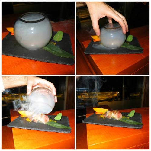 O efeito do prato quando chega &agrave; mesa