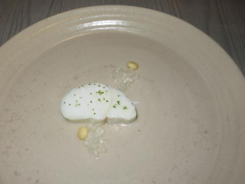Cod steamed with spruce needles, fermented Jesusalem artichoke Cod steamed with spruce needles, fermented Jesusalem artichoke
