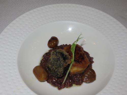 Barriga de Porco Ib&eacute;rico, Arroz Caldoso dos Seus Sucos e Sangue, Castanhas