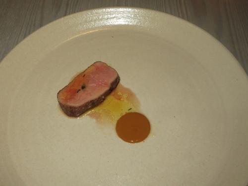 Veal with fermented, roasted and very finely ground lupin Veal with fermented, roasted and very finely ground lupin