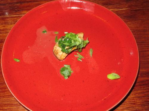 “Fígado de tamboril, salada de ervas (ou foie do mar, para quem for chique)” – Miguel Pires “Fígado de tamboril, salada de ervas (ou foie do mar, para quem for chique)” – Miguel Pires