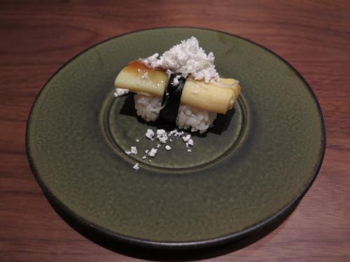 WARM CHIVE OMELETTE sweet dashi, wagyu schmaltz WARM CHIVE OMELETTE sweet dashi, wagyu schmaltz