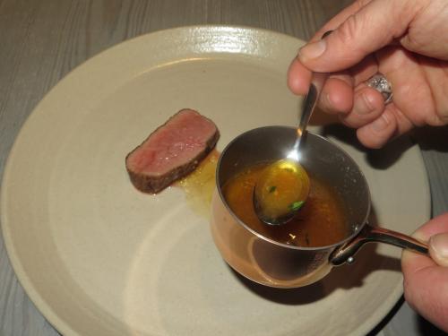 Veal with fermented, roasted and very finely ground lupin Veal with fermented, roasted and very finely ground lupin